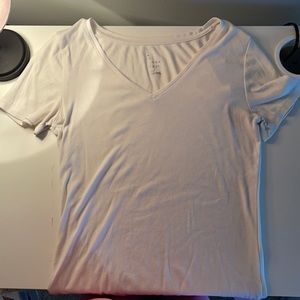 White V Neck T Shirt